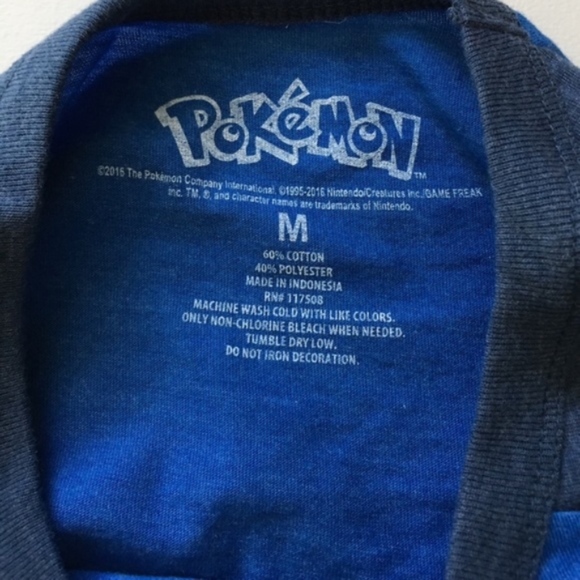 Pokemon Men's Blue Baseball Tee New - Picture 8 of 8